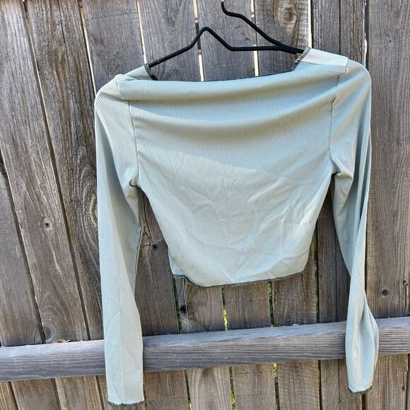 NWT SHEIN shirt fitted long sleeve crop size medium - Picture 7 of 7